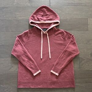 Summersalt - The Coziest Cashmere Blend Hoodie - Rosewood and Shell - Size Large